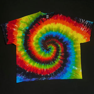Black Rainbow Spiral Tie Dye T-Shirt