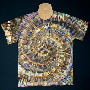 Earthy Pebbles Ice Dye Spiral T-Shirt