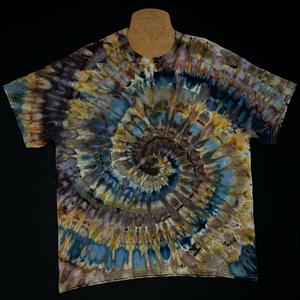 Earthy Pebbles Ice Dye Spiral T-Shirt