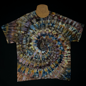 Earthy Pebbles Ice Dye Spiral T-Shirt