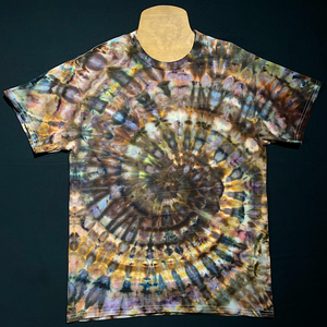 Earthy Pebbles Ice Dye Spiral T-Shirt