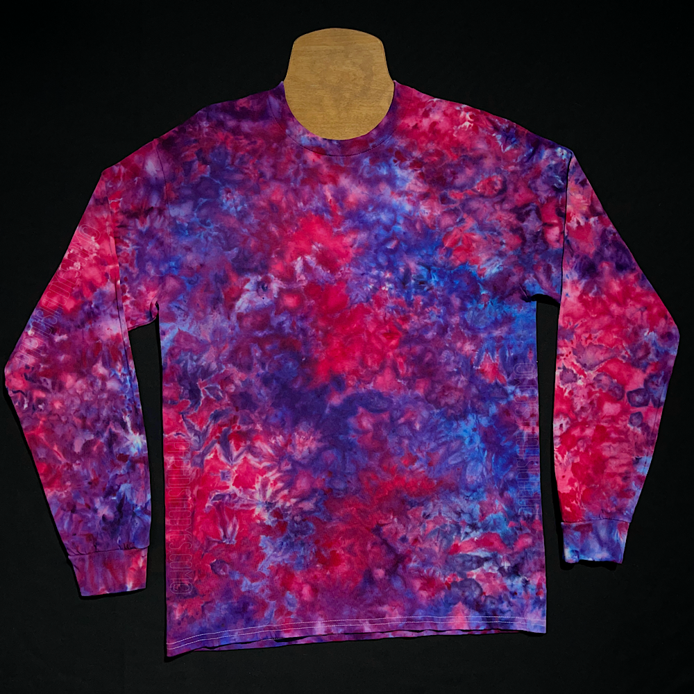 Pink & Purple Marbled Splatter Long Sleeve Shirt