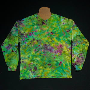 Purple Urkle Marijuana Bud Inspired Ice Dye Long Sleeve Shirt