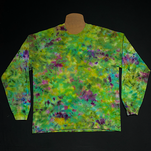 Purple Urkle Marijuana Bud Inspired Ice Dye Long Sleeve Shirt