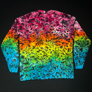 Size XL Midnight Marbled Rainbow Long Sleeve Shirt
