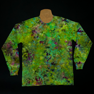 Purple Urkle Marijuana Bud Inspired Ice Dye Long Sleeve Shirt