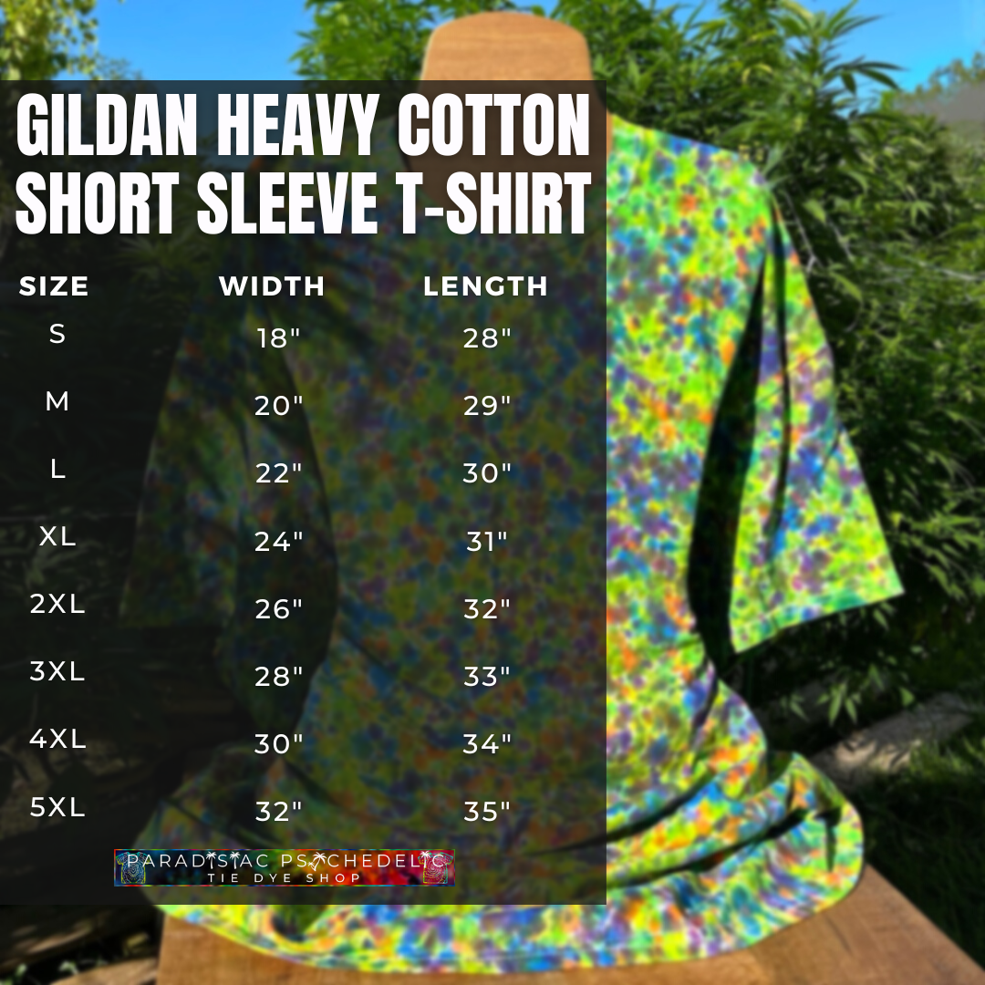 Gildan heavy cotton short sleeve adult t-shirt size chart