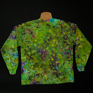 Purple Urkle Marijuana Bud Inspired Ice Dye Long Sleeve Shirt