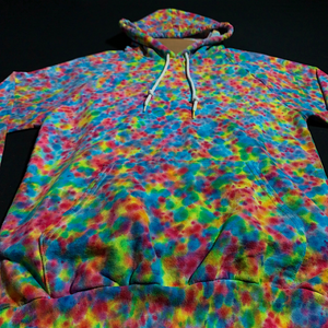 Size Small Pastel Pebbles Splatter Pattern Pullover Hoodie