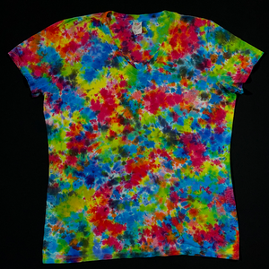 Women's XL Splatter Pattern V-Neck Tie Dye Shirt