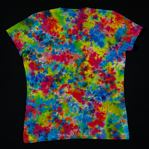 Women's XL Splatter Pattern V-Neck Tie Dye Shirt