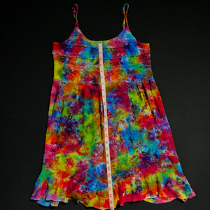 Women's Medium Rainbow Splatter Tie Dye Dress