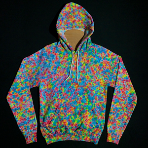 Size Small Pastel Pebbles Splatter Pattern Pullover Hoodie