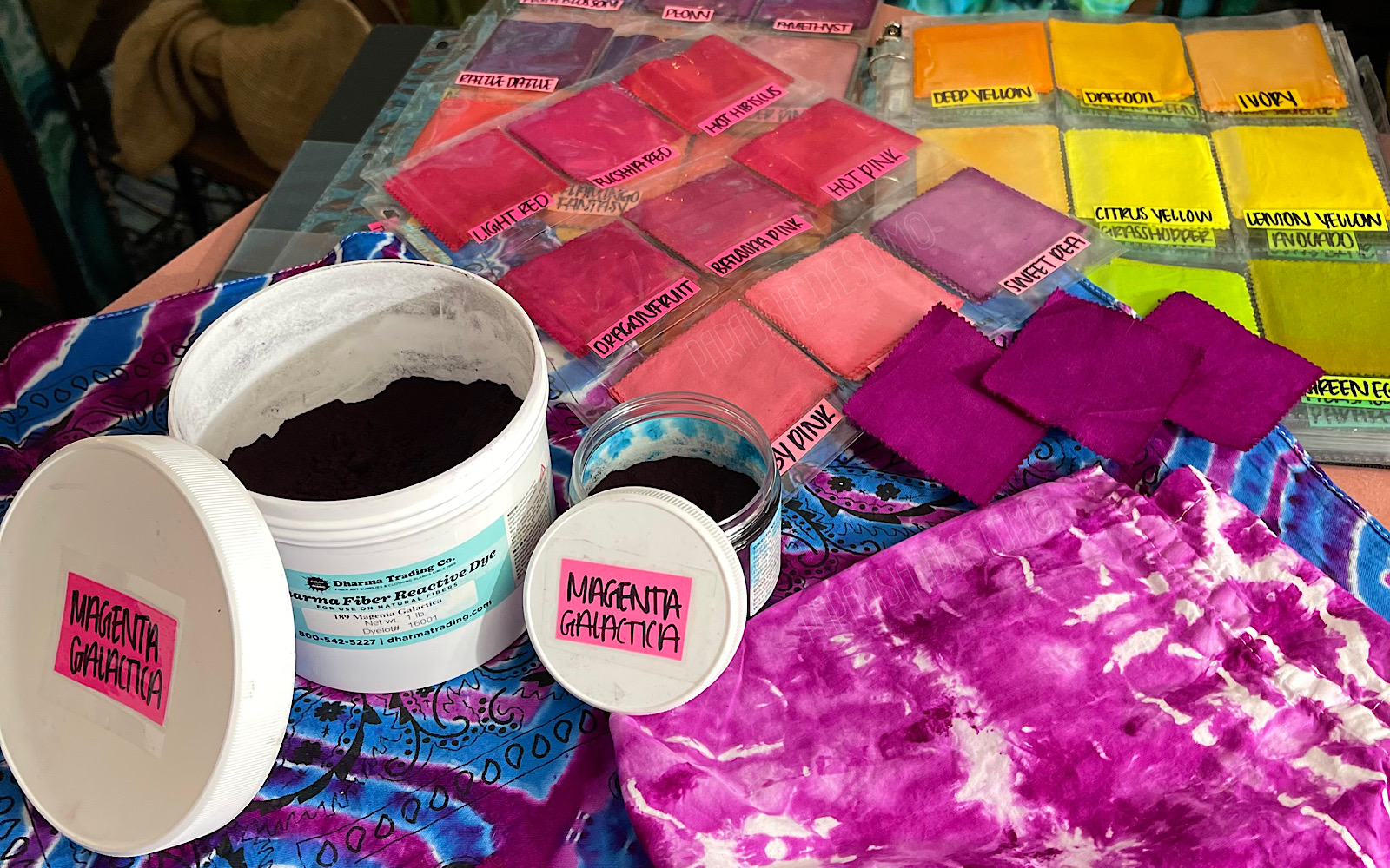 Dharma's NEW Magenta Galactica Fiber Reactive Dye Color for 2021 -  Paradisiac Psychedelic Tie Dye Shop