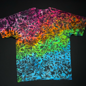 Size 2XL Midnight Marbled Rainbow T-Shirt