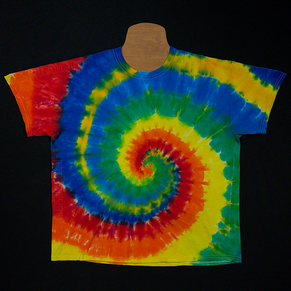 Size XL Carnival Rainbow Spiral Tie Dye T-Shirt