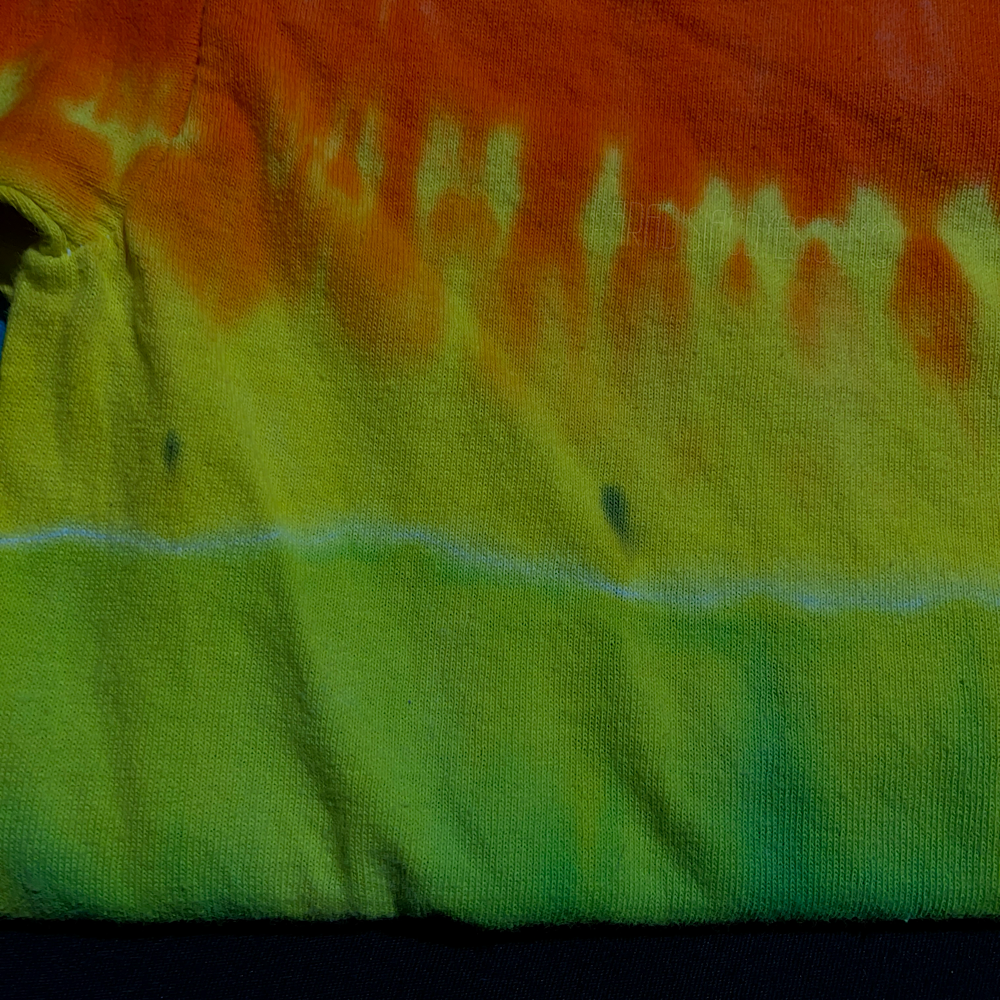 Youth Large Striped Rainbow Tie Dye T-Shirt