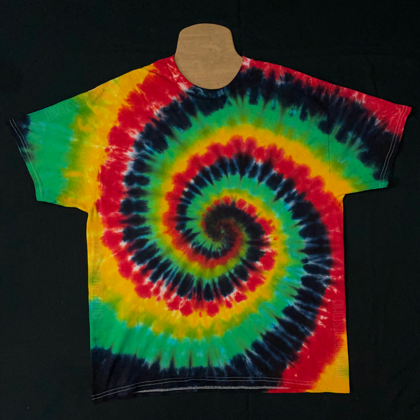 Rainbow Spiral Tie Dye T-Shirt | Paradisiac Psychedelic Goods Adult 4XL