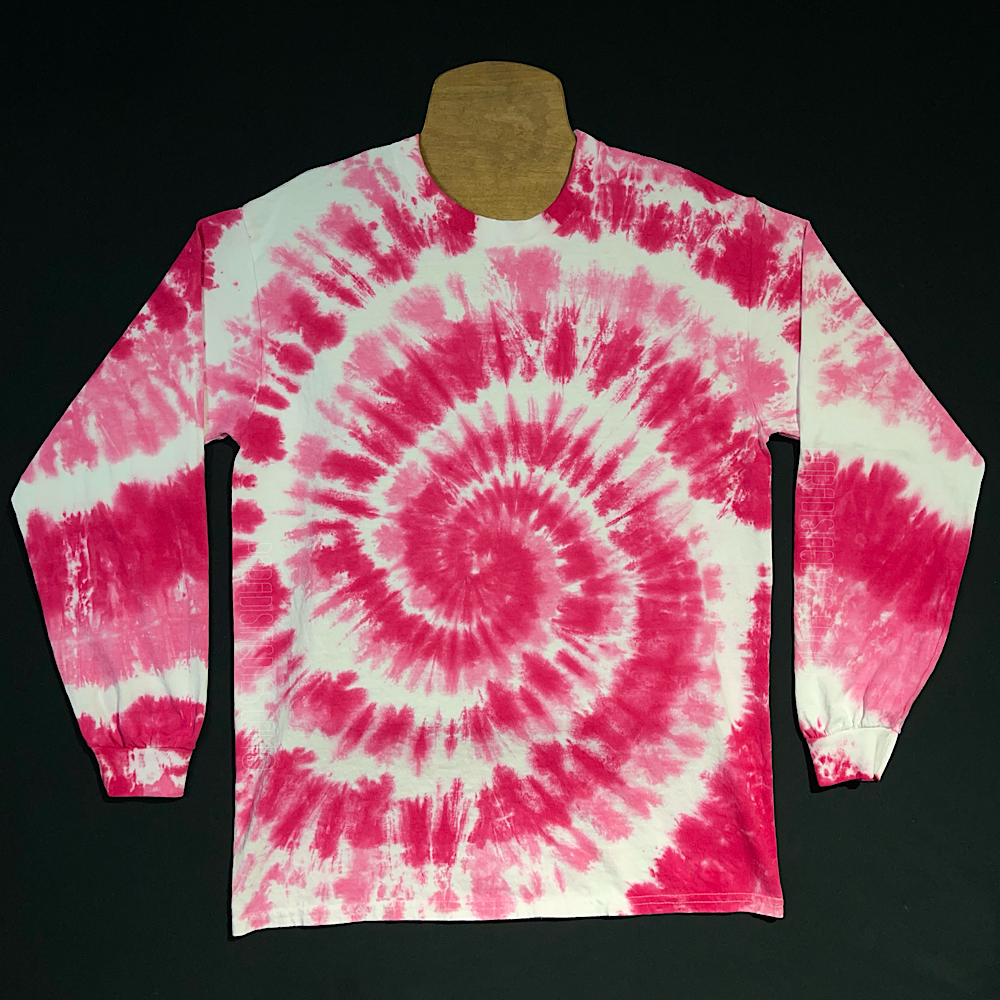 Pink tie dye shirts long sleeve hotsell