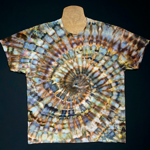 Earthy Pebbles Ice Dye Spiral T-Shirt