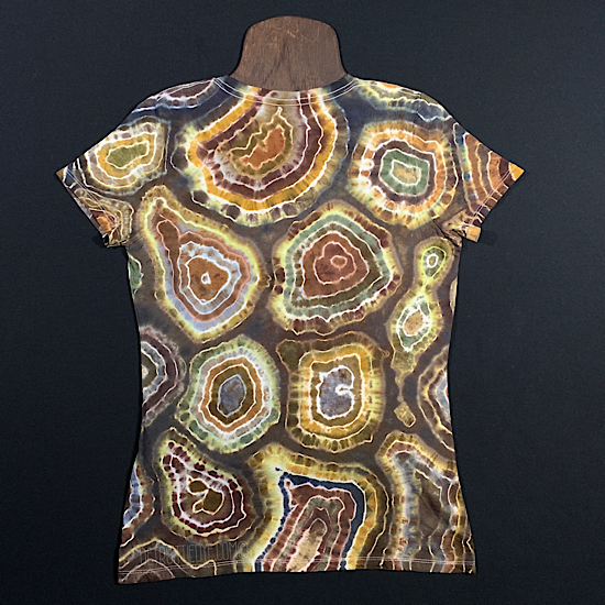 Women’s Medium Agate Geode Pattern V-Neck T-Shirt