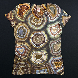 Women’s Medium Agate Geode Pattern V-Neck T-Shirt