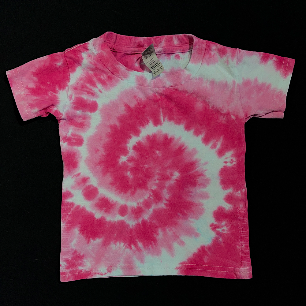 Toddler Shirt / Blue Tie Dye / Cotton Tee / Spiral Design 