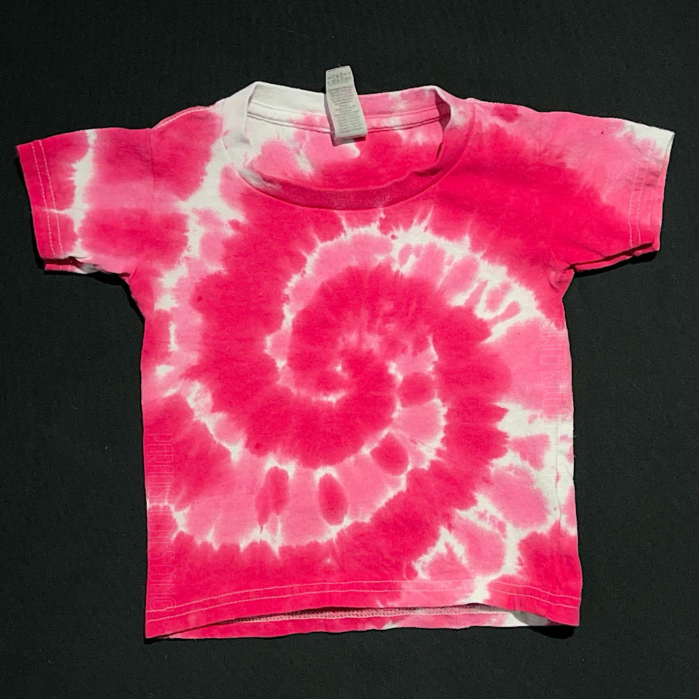 Bubblegum Pink Spiral Tie Dye T-Shirt (Toddler & Youth)