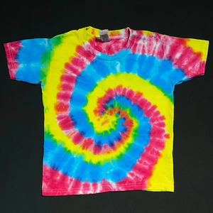 Neon Rainbow Spiral Tie Dye T-Shirt (Toddler & Youth)