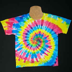 Neon Rainbow Spiral Tie Dye T-Shirt (Toddler & Youth)