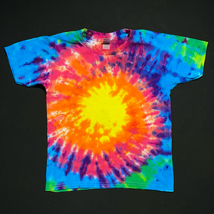 Neon Rainbow Sunburst Tie Dye T-Shirt (Toddler & Youth)