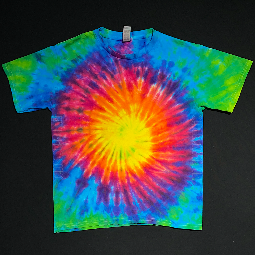 Neon Rainbow Sunburst Tie Dye T-Shirt (Toddler & Youth)