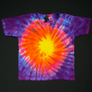 Sunset Sunburst Spiral Tie Dye T-Shirt (Toddler & Youth)