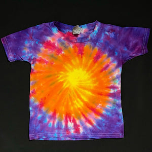 Sunset Sunburst Spiral Tie Dye T-Shirt (Toddler & Youth)