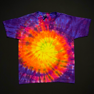 Sunset Sunburst Spiral Tie Dye T-Shirt (Toddler & Youth)