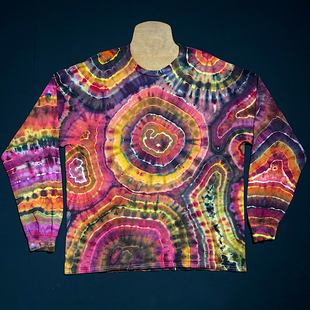 Lavastone Geode Long Sleeve Tie Dye Shirt - Paradisiac Psychedelic