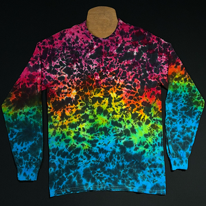 Midnight Marbled Rainbow Splatter Long Sleeve Shirt