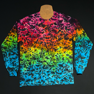 Midnight Marbled Rainbow Splatter Long Sleeve Shirt