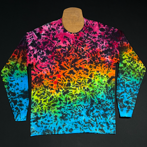 Midnight Marbled Rainbow Splatter Long Sleeve Shirt