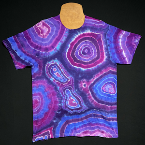 Purple Amethyst Quartz Geode Tie Dye T-Shirt
