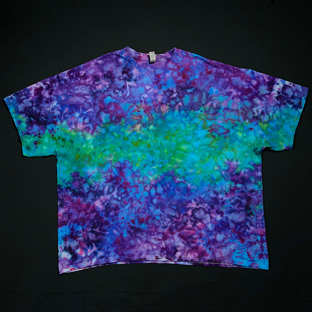 Tie Dye T-shirt Purple Pink Blue Mens Tee Hand Dyed 