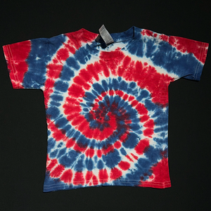 Red, White & Blue Spiral Tie Dye T-Shirt (Toddler & Youth)