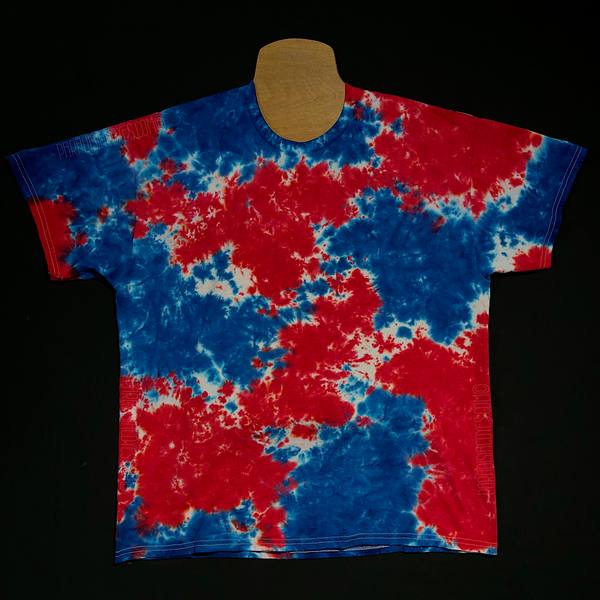 red white blue graphic tee