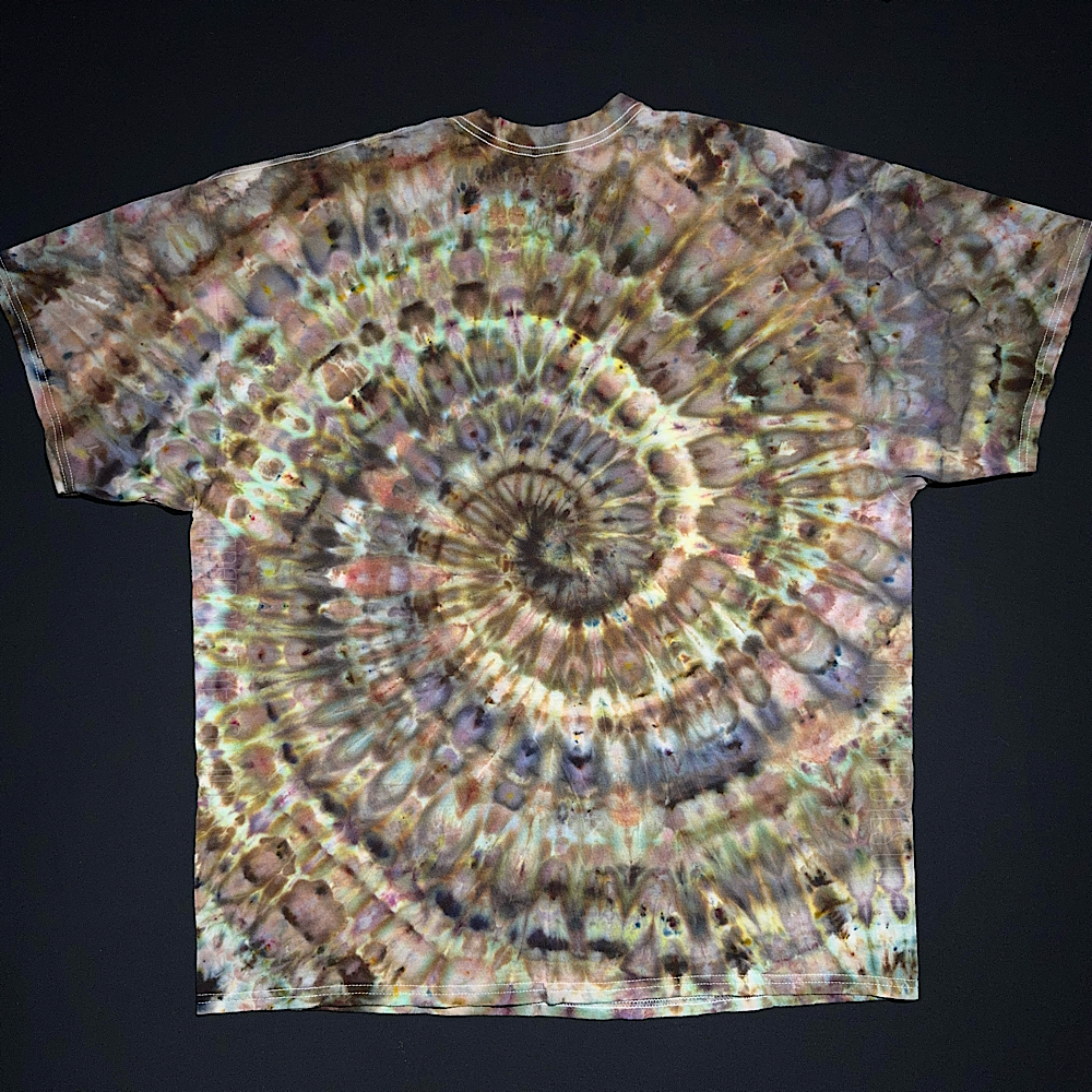 Size 2XL Earthy Ice Dye Spiral 2.0 T-Shirt