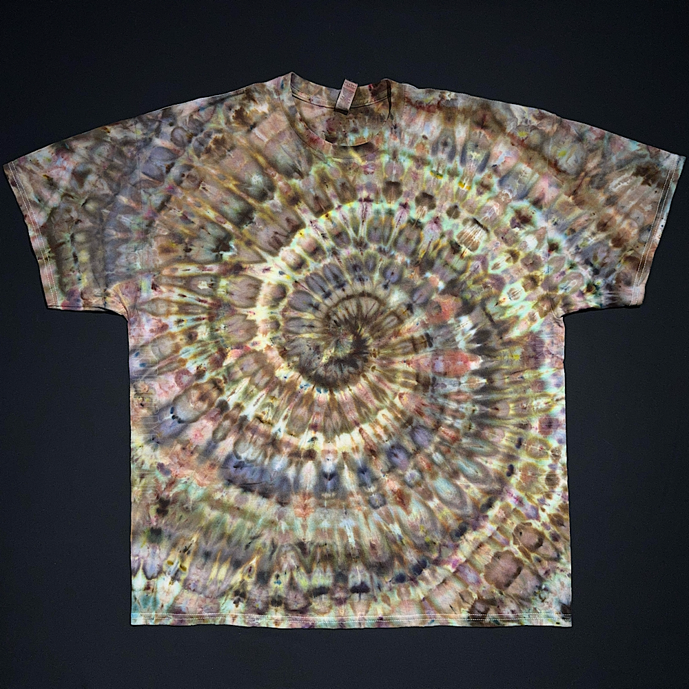 Size 2XL Earthy Ice Dye Spiral 2.0 T-Shirt