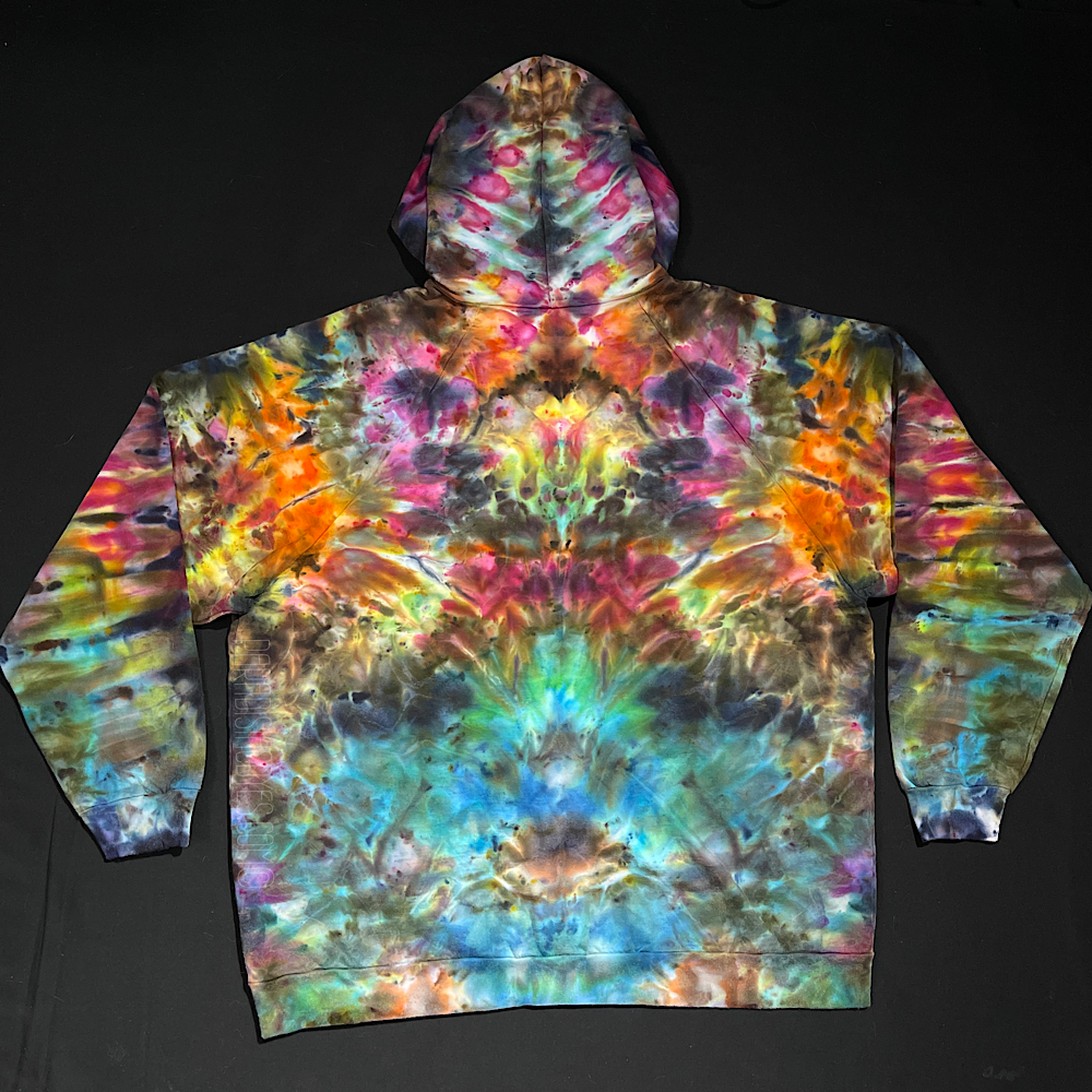 Size 2XL Psychedelic Mindscape Zip-Up Hoodie