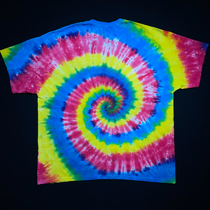 Size 2XL Neon Rainbow Spiral T-Shirt