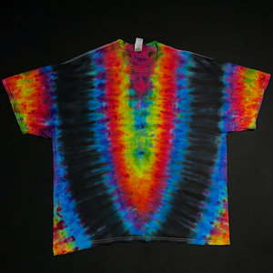 Size 2XL Psychedelic Symmetry Ice Dye T-Shirt