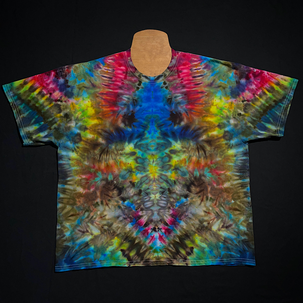 Size 2XL Psychedelic Mindscape Ice Dye T-Shirt