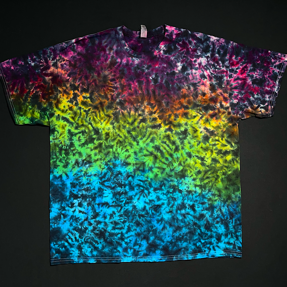 Size 2XL Midnight Marbled Rainbow T-Shirt (Reject)